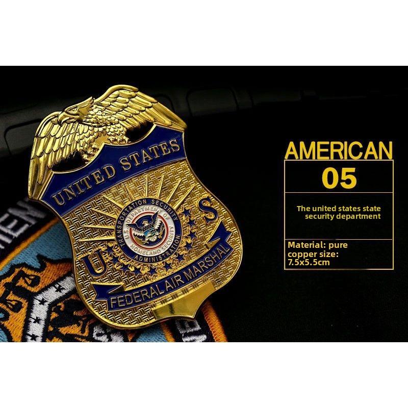 Vojenský fanoušek Kovový odznak Venkovní bronzová medaile Odznak s límcem Odznak na rameni Odznak USA Odznak klobouku Odznak