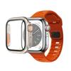 Case+Strap for Apple Watch Band 45mm 44mm 41mm 40mm Smart Silicone Bracelet Iwatch Series 3 4 5 6 Se 7 8 Change To Ultra Protection Case