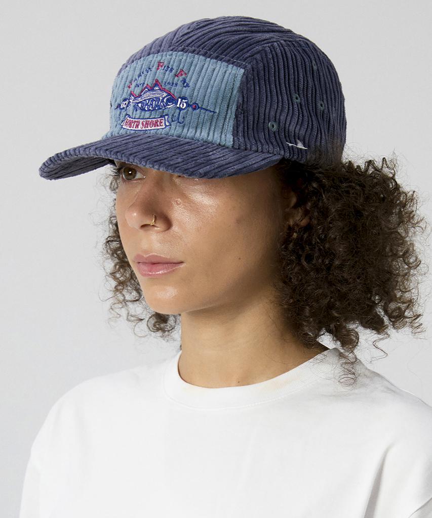 Akau Oversized Fishing Corduroy Camp Cap (Blue Grey)