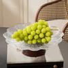 Large Capacity Pedestal Fruit Bowl Plastic Dried Fruit Plate Modern Fruit Display Stand  Dessert