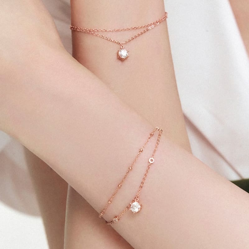 Tirr Lirr Special Ball Chain Silver Pink Bracelet TBSSVP10681M