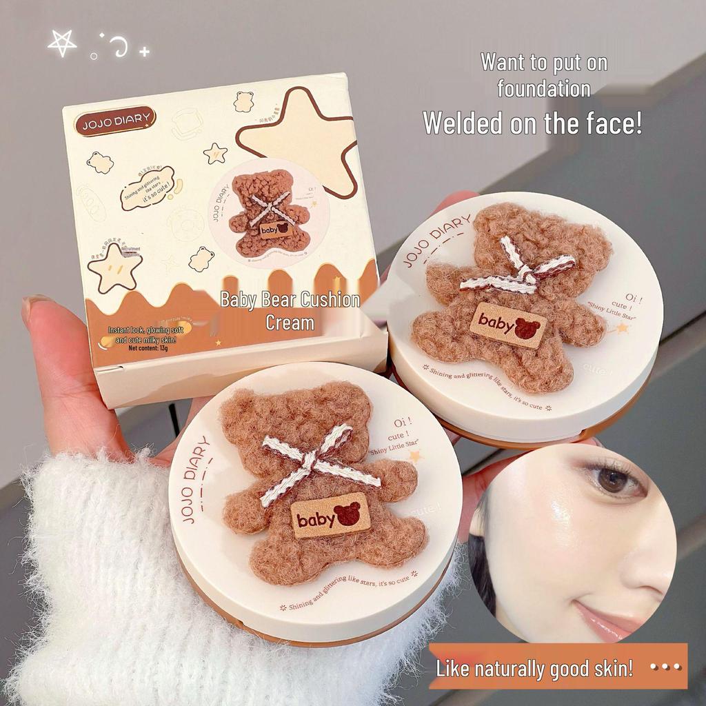 JOJO DIARY Baby Bear Long-lasting Waterproof Cushion Foundation: Fine-fitting, Creamy, No Smudging.