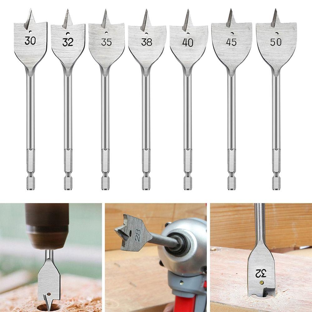 Multifunctional Hanging Titanium Plated Flat Drill Wood Plate Opener Carpenter's Bit Hexagonal Shank