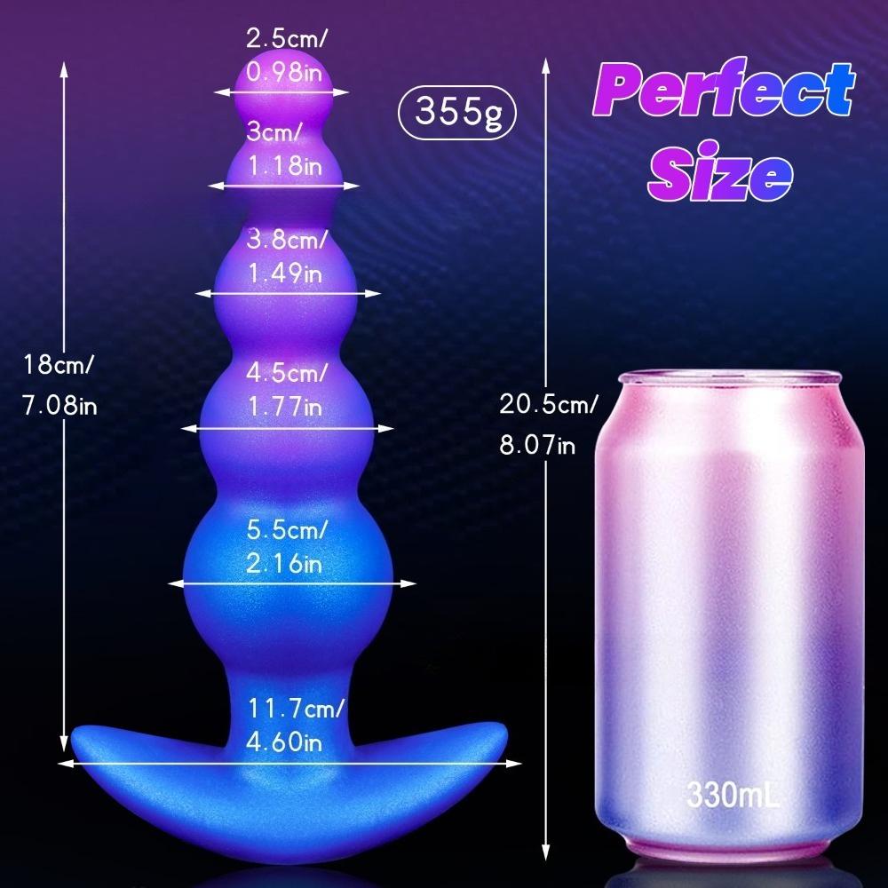 Remote Control Vibrating Anal Plug - Alien Beaded Dildo 10 Speeds, Silicone AV Wand for Men Women, BDSM Solo Play Adult Toy
