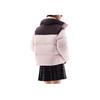 Anta Comfortable Casual Color Block Stand Collar Zipper Warm Down Jacket Women Outerwear Ebony-Brown Winter-Pink 962447907-3