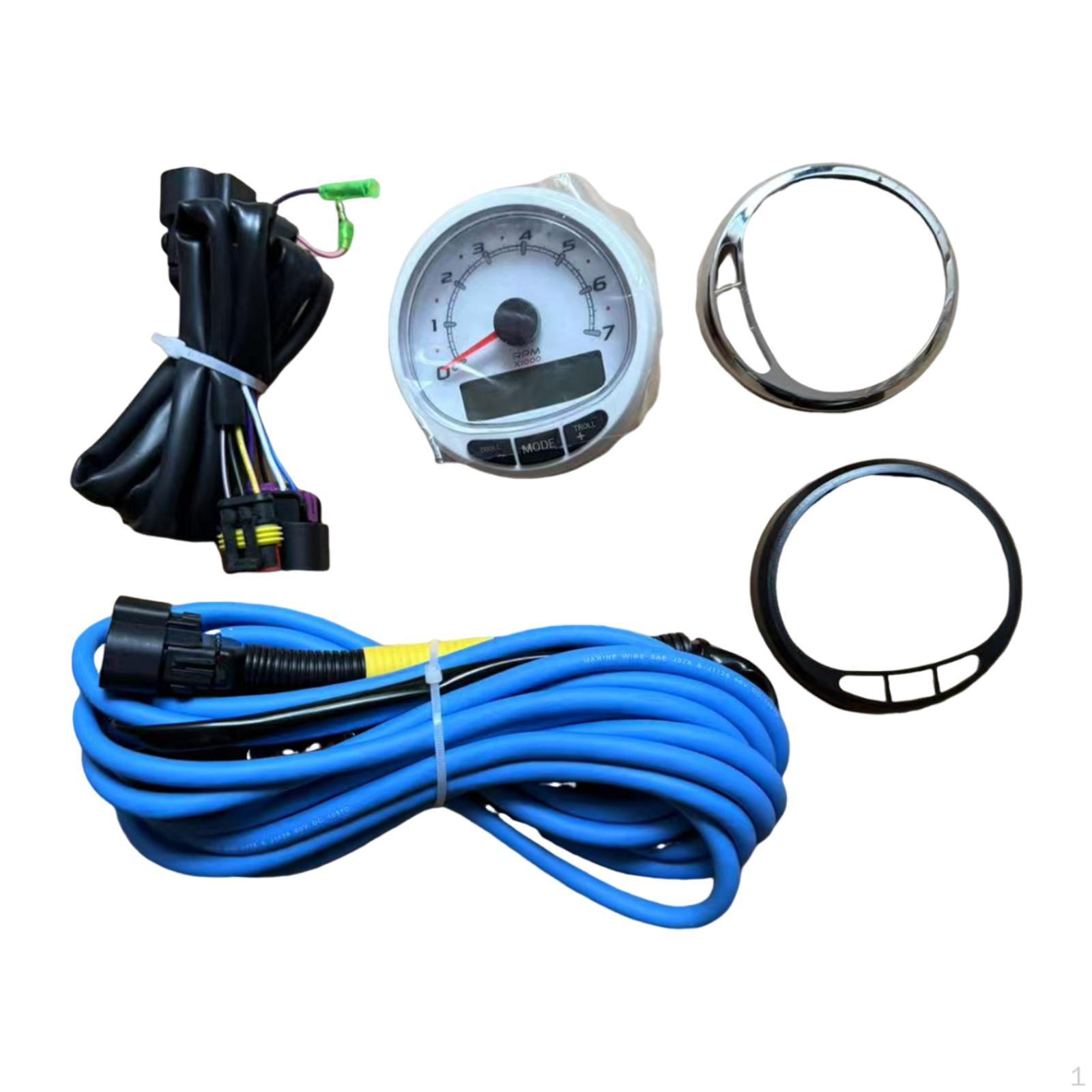 

Комплект тахометра для подвесного мотора Замена 8M0135634 Премиум Портативный Практичный Запасные части Длиной 3 фута