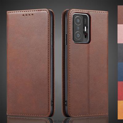 Manyetik Çekim Deri Kılıf Xiaomi 11T / Xiaomi 11T Pro için Kılıf Kapaklı Cüzdan Telefon Çantaları Fundas Coque