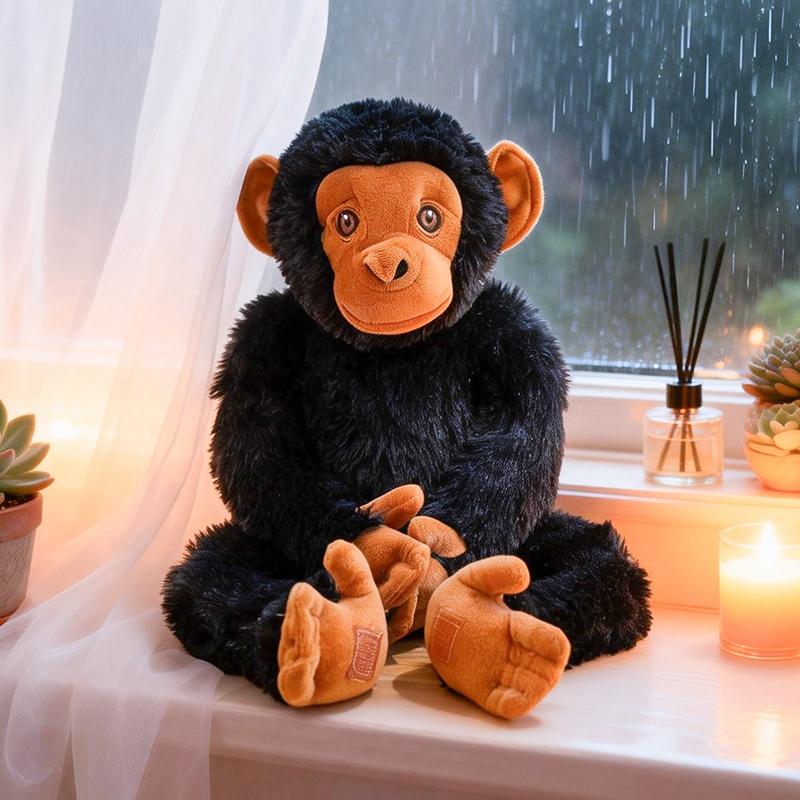 Nouvelle Décoration Accompagne 1 Pièce 50cm Peluches Orang-outan Noirs Douces Peluches Dessin Animé Singe Poupée Oreiller Câlin Pour Cadeaux d'Anniversaire