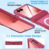 Magnetic Matte Protective Case with Tempered Glass Screen Protector and Hinge Protection for Samsung Galaxy Z Flip 7-Red