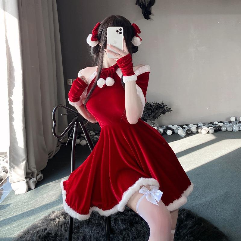 Christmas Dress Ladies Show Cos Dress Halloween Pure Desire Dress Stage Female Live Streaming Host Show Costume