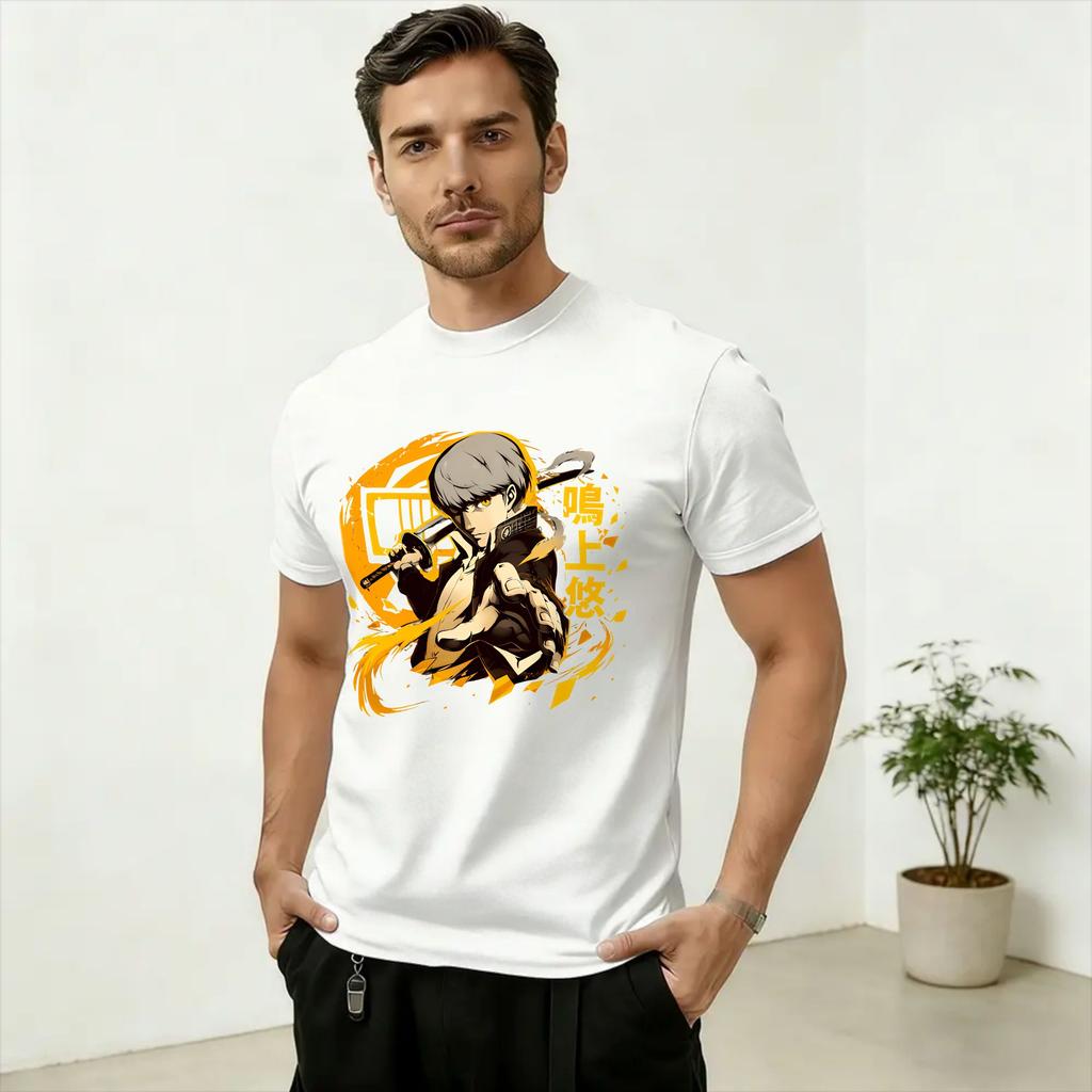 Vintage T Shirt Summer Yu Narukami PPersonas Fashion TShirts Cotton Tee Shirt for Unisex Aesthetic Wholesale Short Sleeve Tees