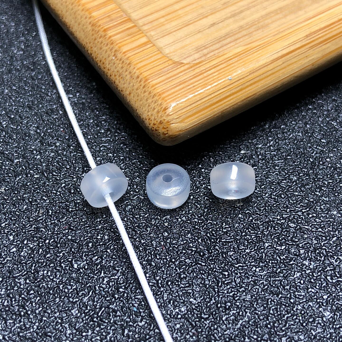White Agate Spacer Beads for DIY Crafts, Loose Straight-Cut Small Beads