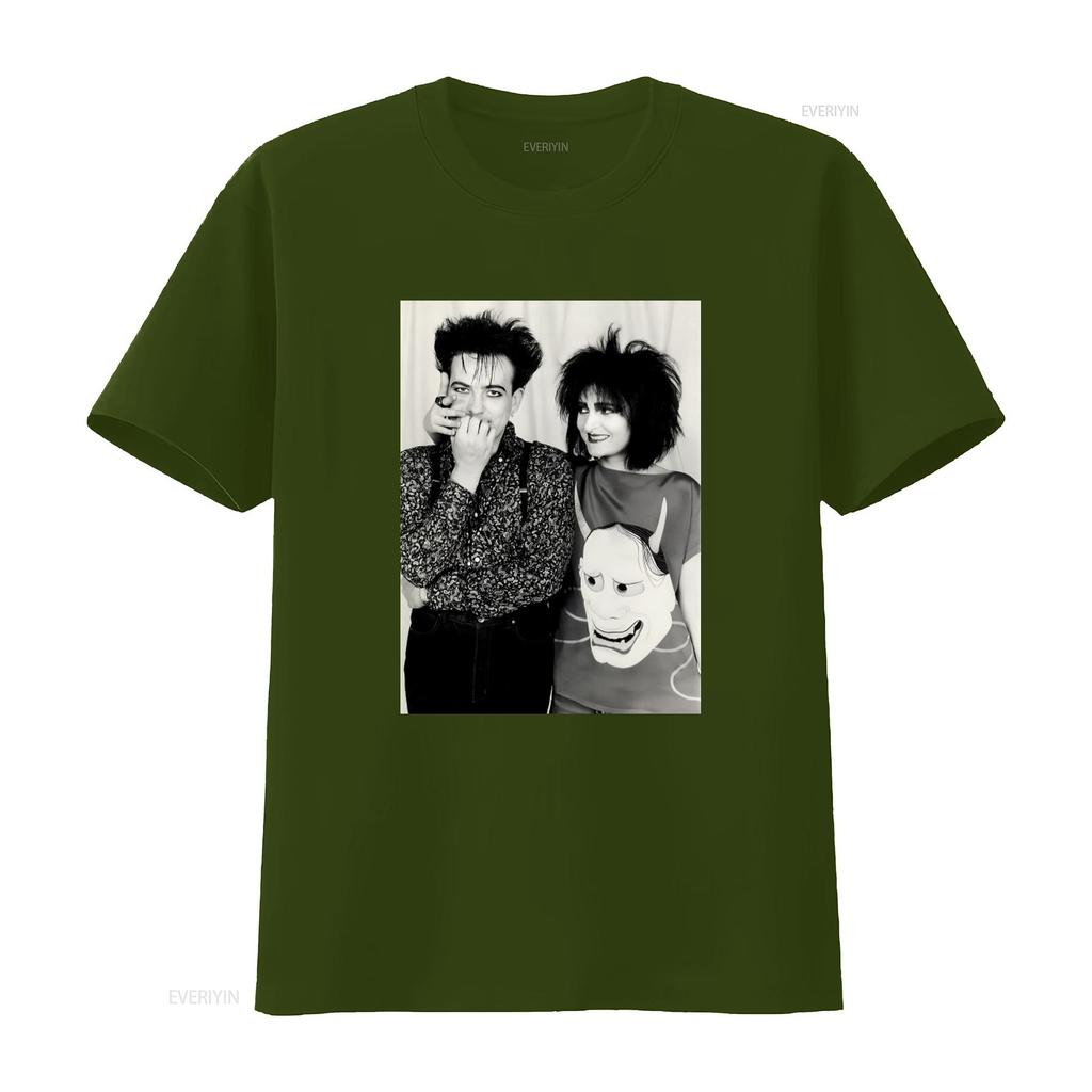 Vintage Robert Smiths and Siouxsie Sioux Print T Shirt Retro Punk Style Fashion vintage Washed Stylish Breathable