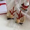 1 Pair Christmas Hair Pin Children Barrettes Bow Deer Ear New Year Hair Clip Kids Christmas Headwear Girls Kids Hair Accessories