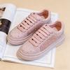 36 Size Pink Sneakers for Women Casual Walking Shoes Comfortable Tennis Lace Up Non-Slip Running Shoes Womens Fashion Sneakers