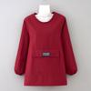 New Taslon Cotton Long Sleeve Apron Waterproof Stain Resistant Kitchen Cover Up Breathable Catering Aprons Kitchen Use