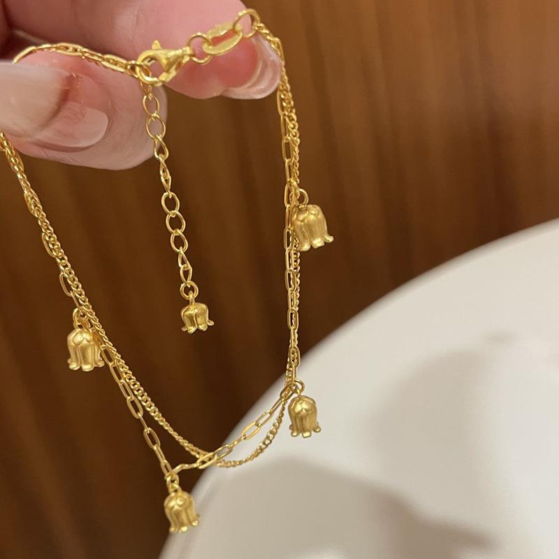 

Fresh lily of the valley Flower Bracelets for women Light Luxury Charm Fashion bangles Wedding Party Fine ·
