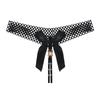 Intimo sexy in pizzo perizoma per donna ikule Mutandine con fiocco sul retro G String T-back perizoma con mutandine di perle