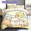 Cute Sumikko Gurashi  Pattern Bedding Quilt Set  Home Decoration  Gift (1 * duvet cover + 2 * pillowcase  without core)