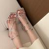 Sexy Thin High Heel Sandals Women Summer Fashion Square Head Open Toe Slingback Sandals Elegant Party Dress pumps Shoes
