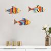 3 Pezzi Pesci in Legno Decorazione Murale Nautica, Arte Murale Pesce Rustico Estivo, Tema Costiero Oceanico Ornamenti da Appendere Vintage per Casa, Casa sul Lago, Bagno