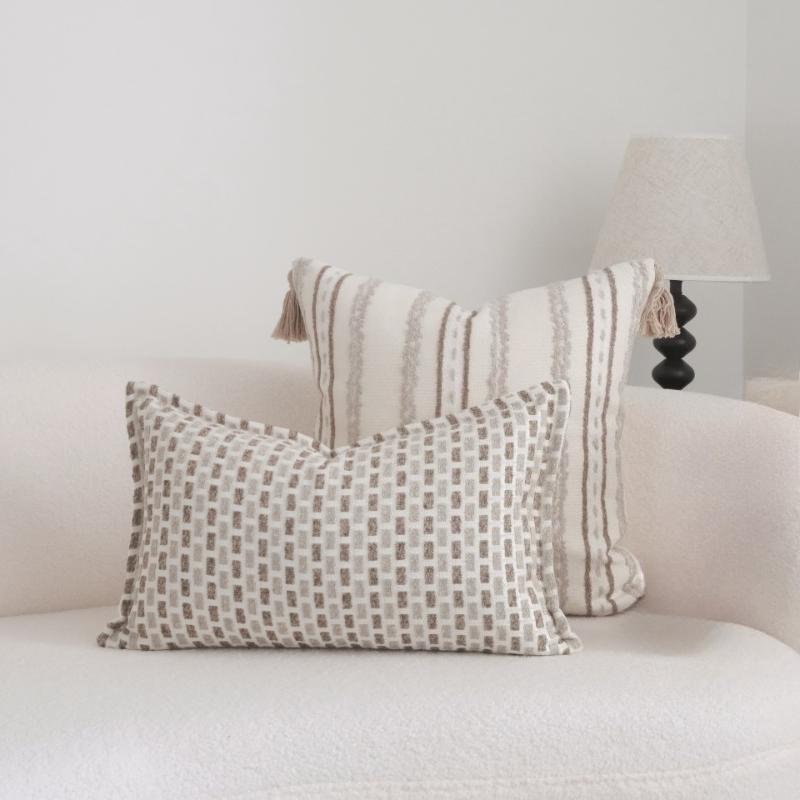 30X50/45X45CM Tassel Striped Throw Pillow Cover Simple Homestay Waist Cushion Cover Decor Home Decorative Pillowcase 2026
