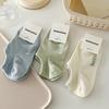 5 Pairs Women's Summer Thin Breathable Sweat Absorbent Ins Versatile Printed Cotton Socks Invisible Pop-socks Non-slip Feature Female Socks