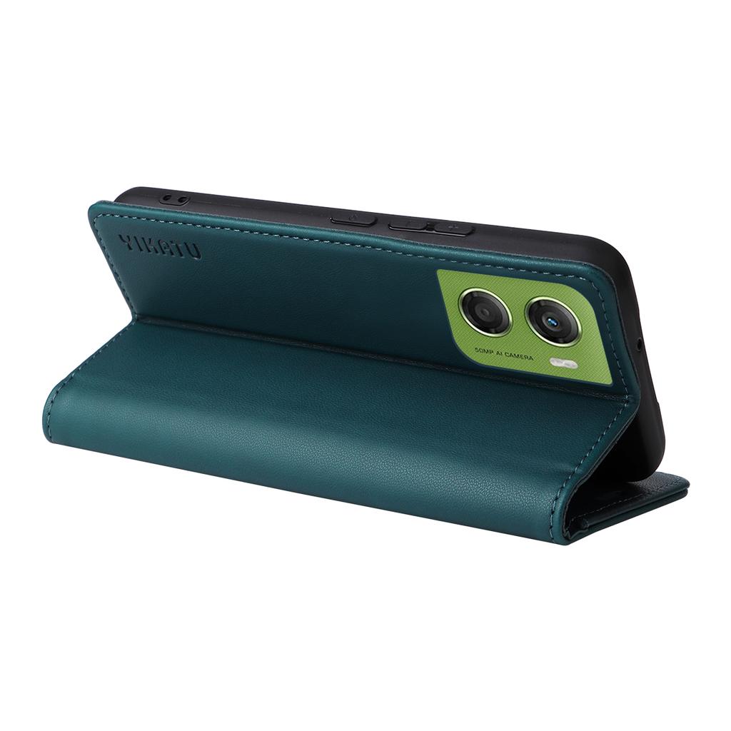 For Motorola Moto G06 4G Phone Cases YIKATU Magnetic Closure PU Leather Mobile Cover