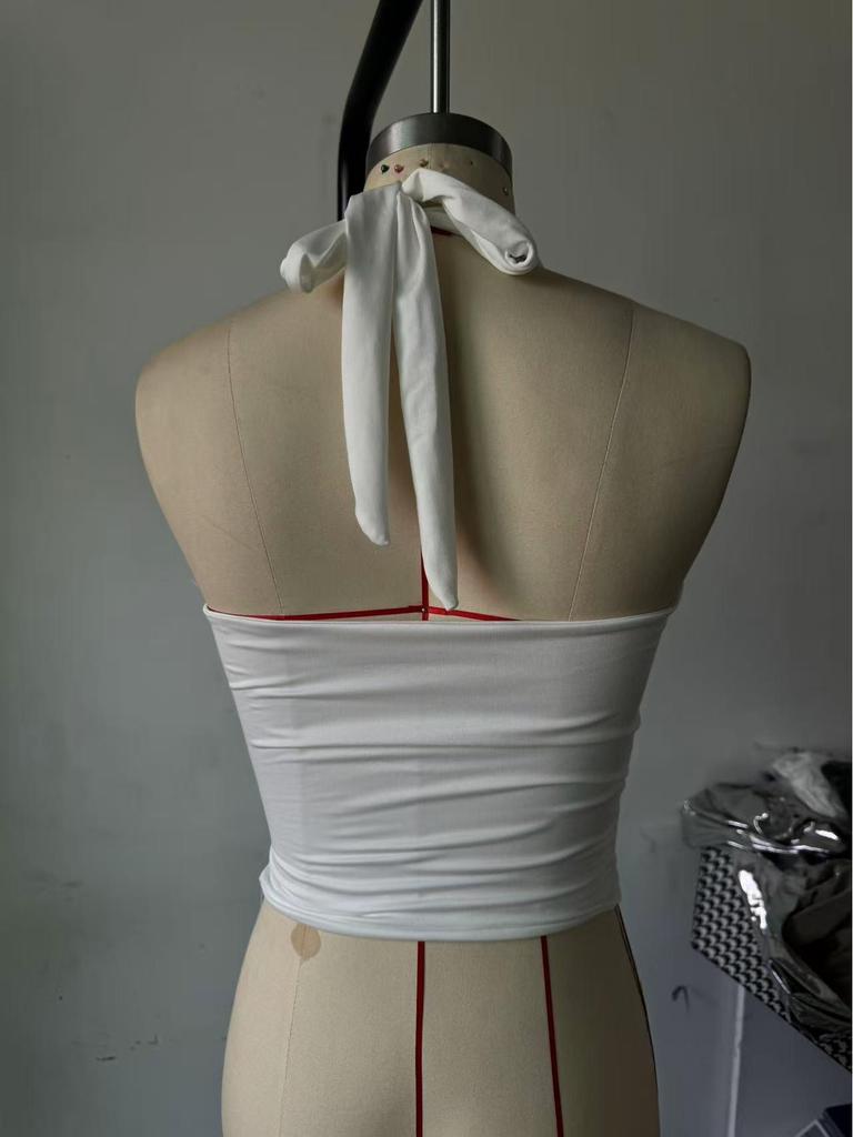 2026 European Summer Solid Color Spaghetti Strap Halter Vest: Versatile, Slimming, Sexy Sleeveless Top for Women
