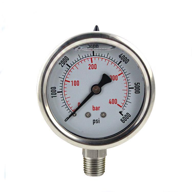 

Professional High-Pressure Washer 304 Stainless Steel Shock-Resistant Hydraulic Gauge