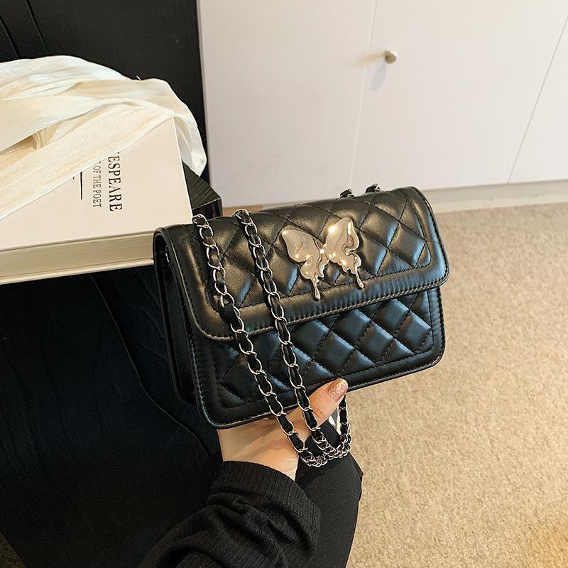 Casual Small Bag New Style for Women's Popular Crossbody Bag Fashionable Shoulder Bag Simple Chain Large Capacity Small Square Bag
