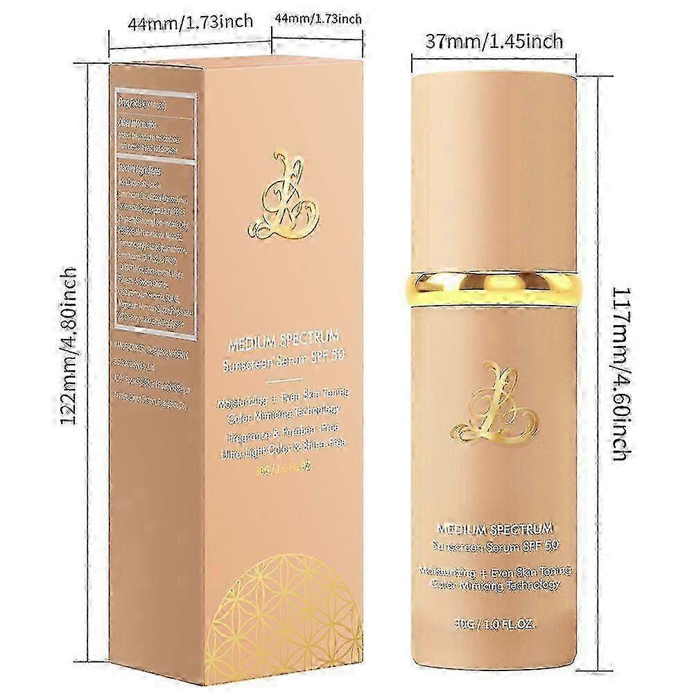 1-3X 4-in-1 Color Changing Foundation with SPF 50+, Medium Spectrum Foundation Makeup, Full Coverage & Long Lasting
