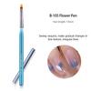 Nail Art Handle Soft Non-shedding Nylon Bristles Brush Lightweight Long Comfortable Grip Multipurpose Acrylic UV