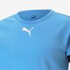 Puma Retro Breathable Logo Print Pullover Round Neck Short Sleeve Football Shirt Men Tops Light-Blue Black 704932-18