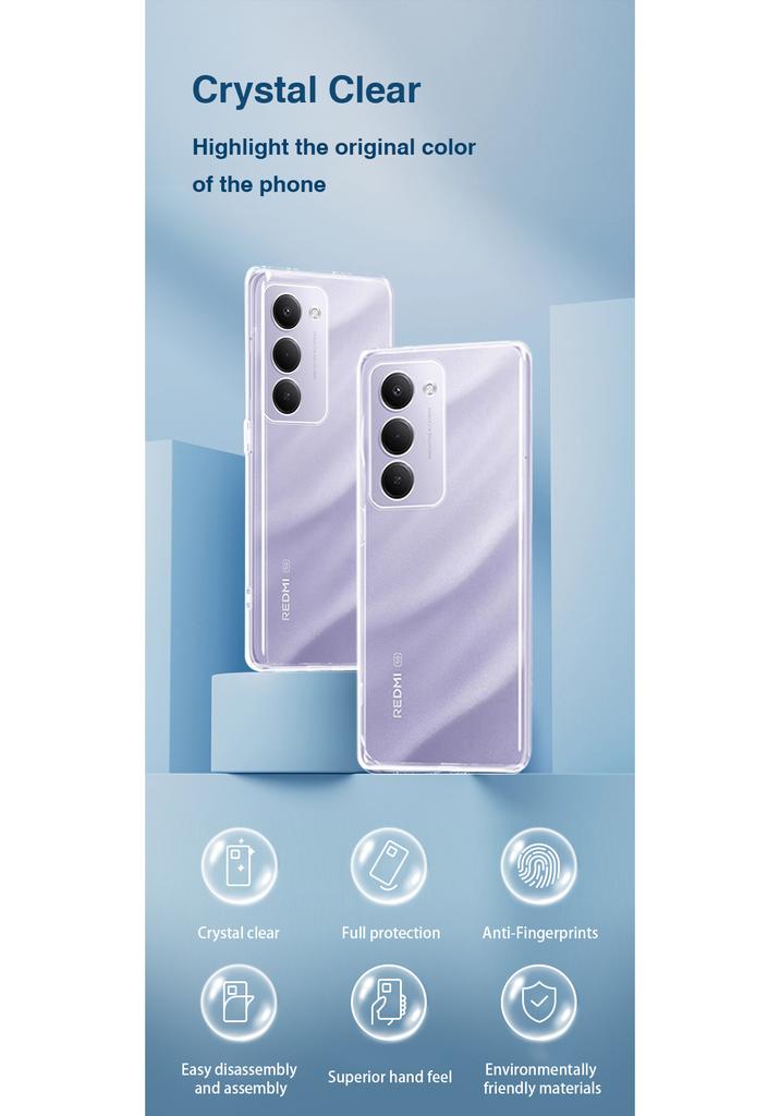 Original Soft Ultra Thin Crystal Clear Case for Redmi 15A 15 15C 4G 5G Protective Silicone Cover Shock Proof Shell Funda Housing