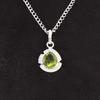 August Peridot Gemstone Sterling Silver Friendship Day Wedding Wife Gift Pendant PP-8-5