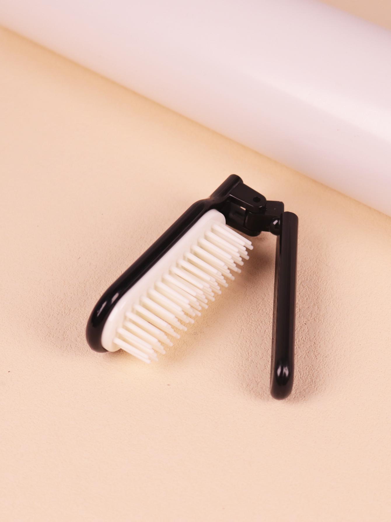 

1pcs plastic portable scalp massage folding hair comb, easy to carry hair styling comb when going out Special for real hair wigs