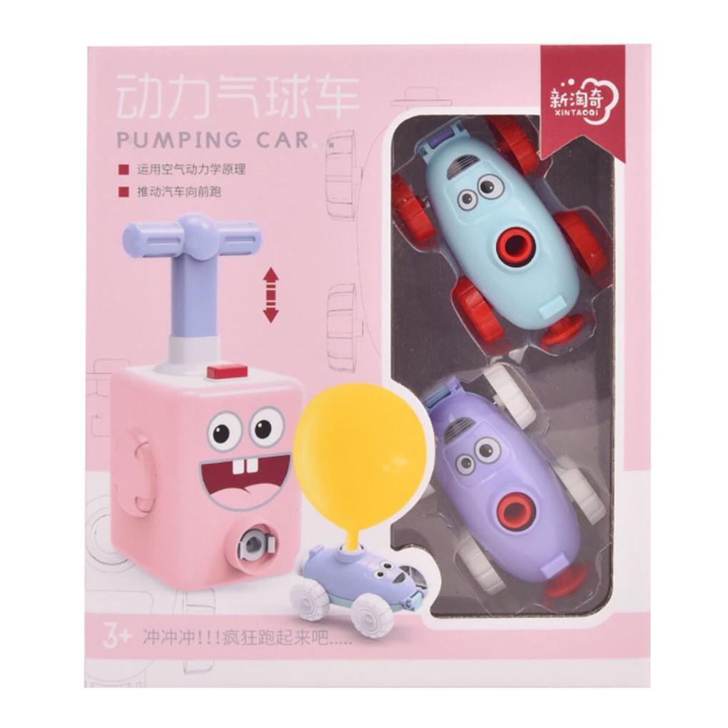 Balloon Launcher Toy Cartoon Power Racer Kit Balloon Aerodynamic Toy Portable Racer Launcher Toy Set