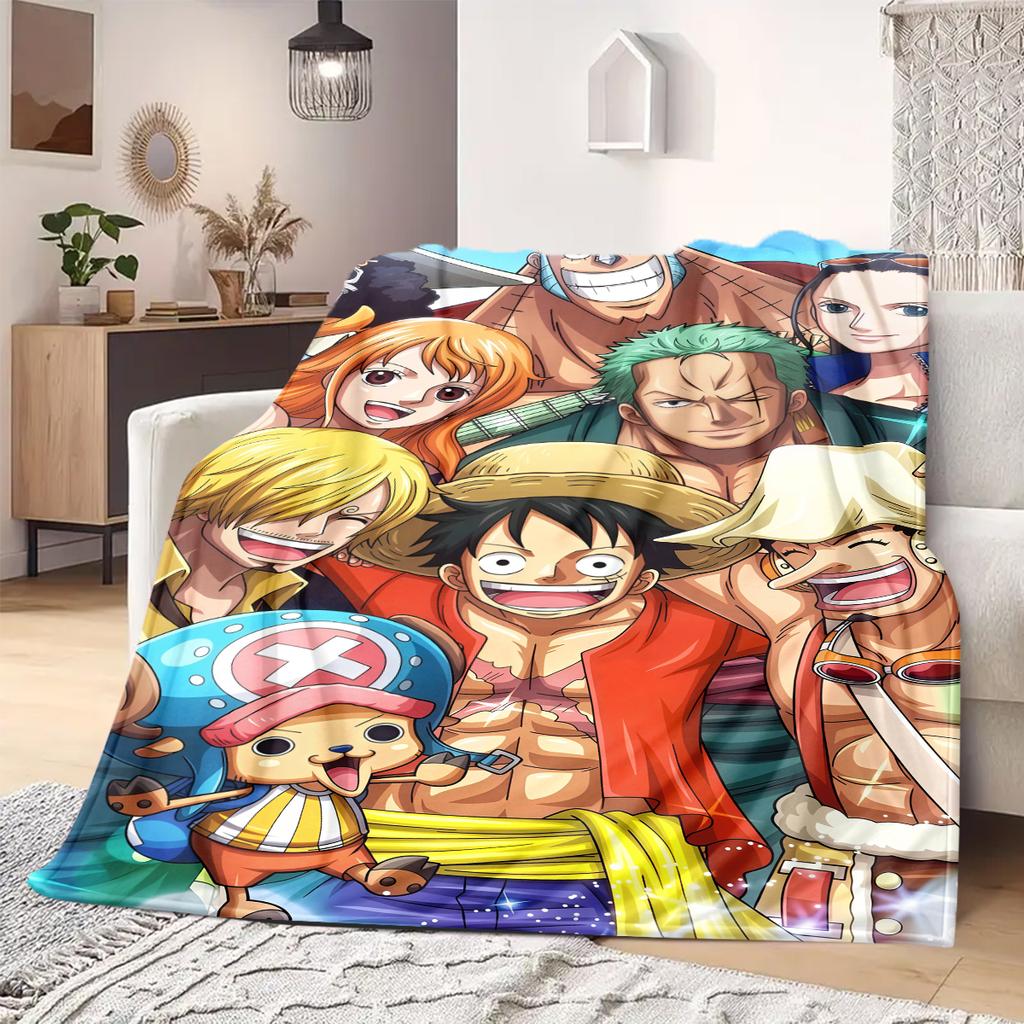 ONE PIECE Print Blanket Warm Comfortable Flannel Blanket Suitable for Bedrooms,Sofas, Beds,Chairs,Travel -QIAO79