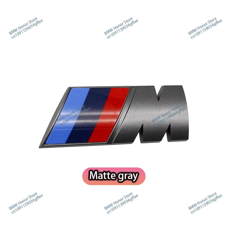 

For BMW F10 F30 G01 E83 F39 E84 F48 Side Fender Trunk Emblem Small M Logo Badge Sticker M1 M2 M3 M4 M5 M6 3D Black ABS Decor 4.5x1.5cm серый