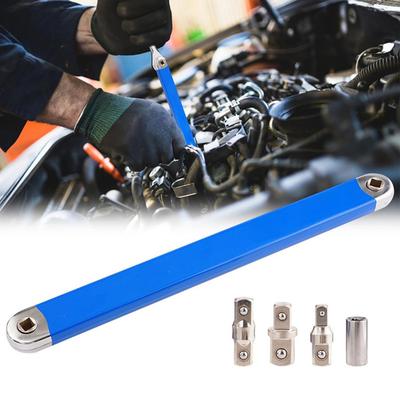 15-inch Extension Wrench 3/8" Offset Impact-Ready Socket Wrench Tool Versatile Square Drive Adapters Extension Ratchet Wrench