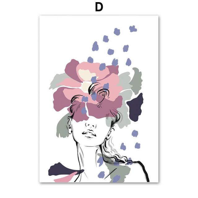 Poster und Drucke für Mädchenzimmer-Dekoration, moderne Mode, Leinwandgemälde für Innenräume, Figuren-Wand-Kunstdrucke, Bild ohne Rahmen