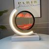 Chinese Landscape Flowing Sand Lamp: Creative Hourglass Decor for Desk, Living Room, Bedroom, or Wine Cabinet.