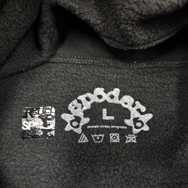 450GSM Heavyweight Fleece Hoodie Foam Print Spider Web Graphic Oversized Pullover Sp5der Hoodies