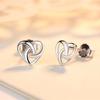 Fashion New Minimalist Tiny Metal Hollow Heart Stud Earrings for Women New Fashion Mini Cute Earrings Accessories Zircon Gift