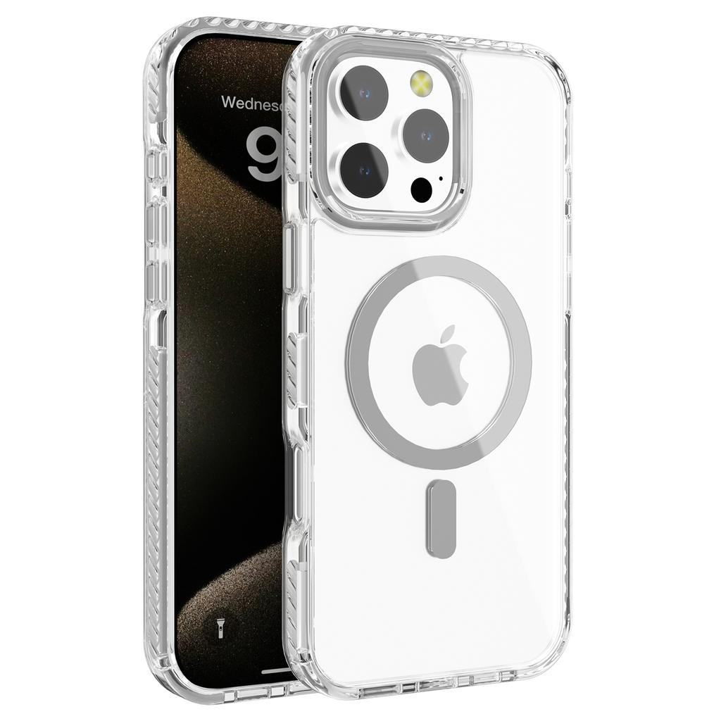 For iPhone 13 Pro Clear Phone Case PC+TPU Shell Compatible with MagSafe Phone Cover