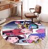 KPop Demon Hunters Pattern Round Rug, Indoor/Outdoor Mat, for Picnic, Gameroom, Bedroom, Office, Living Room, Home Decor Carpet, Birthday Gift