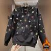 Men's Trendy Heavyweight Slim Fit Fleece Sweatshirt - Round Neck Long Sleeve for Autumn/Winter