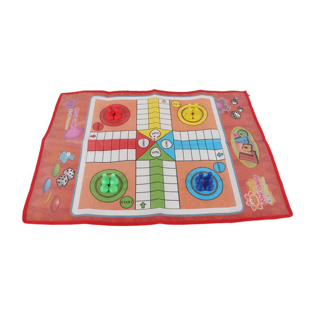 Plastic Flying Chess Game Set Non Woven Fabric Roll Up Chess Board Game Educational Toys