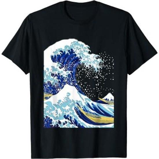 Kanagawa Oki Nami Ura Katsushika Hokusai Japanese pattern souvenir gift T-shirt